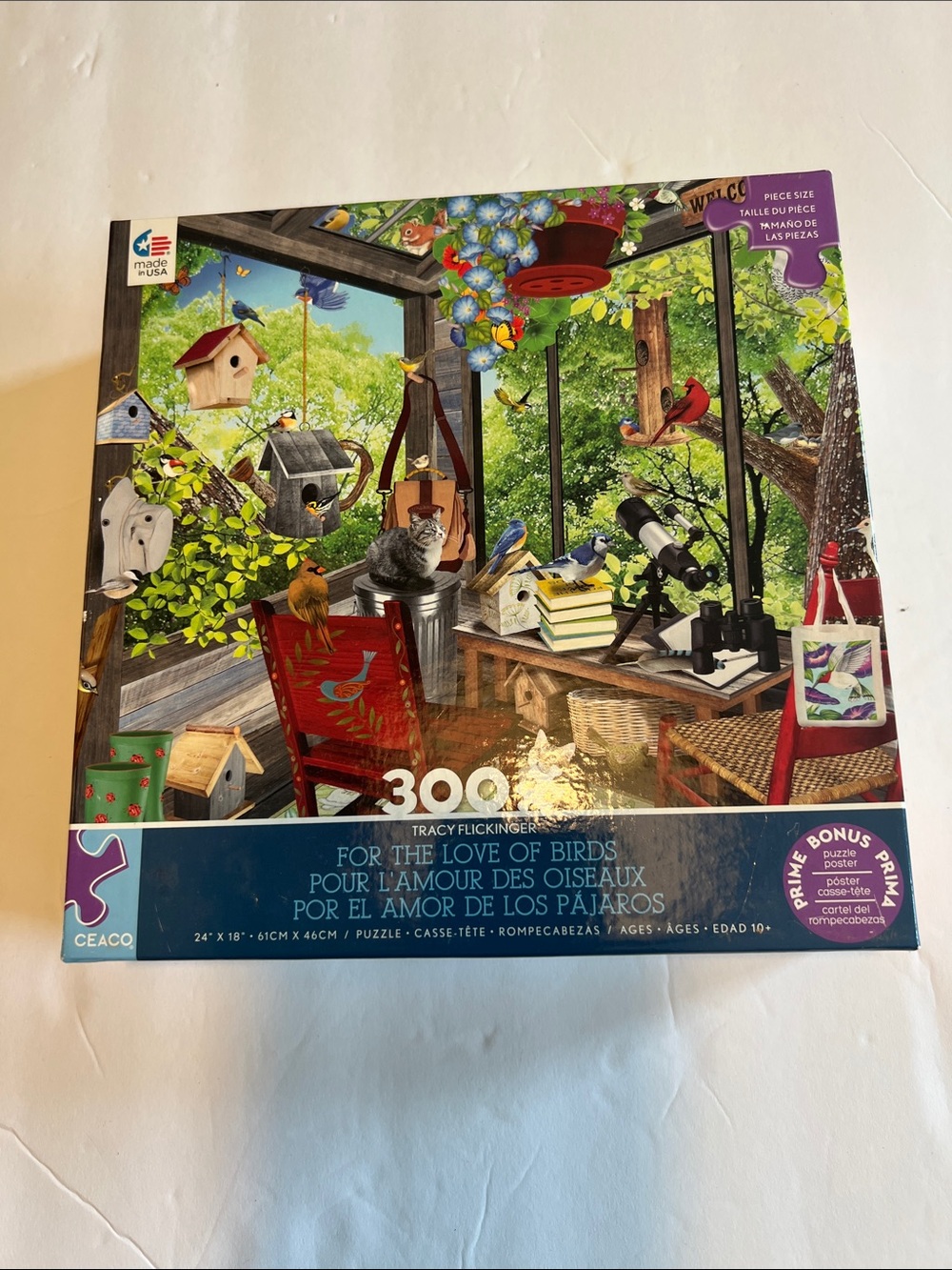Ceaco For the Love of Birds 300-Piece Puzzle.
Excellent used condition .